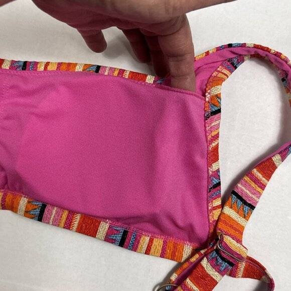 Jessica Simpson Women's L Multi Striped Swim Top NWT - Picture 6 of 13